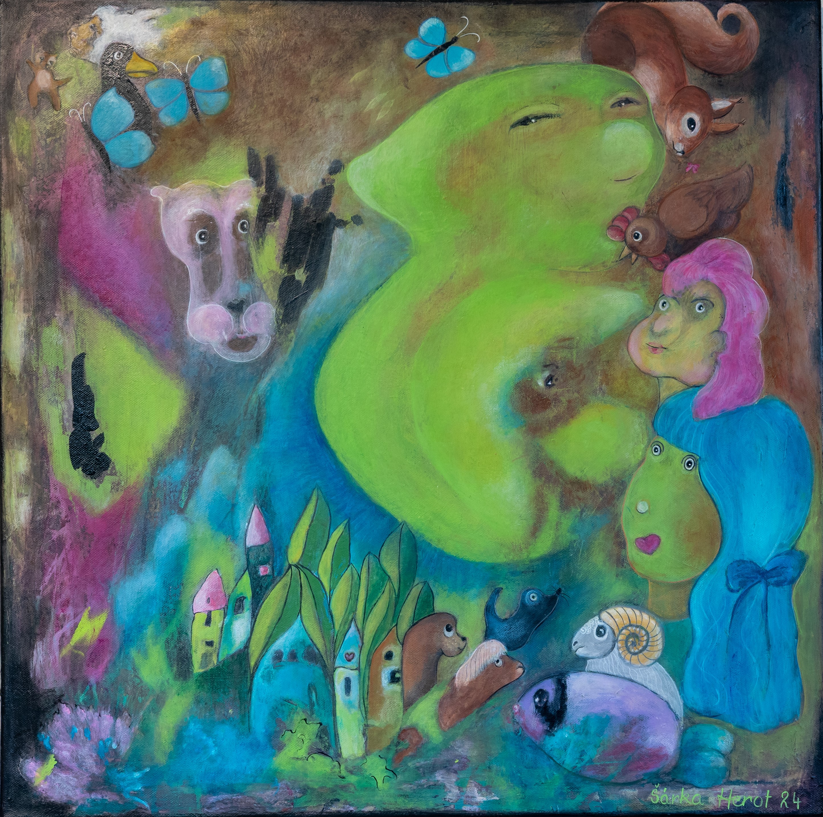 SYMBIOZA - Acryl auf Leinwand, 60/60 cm, Fr. 1'200