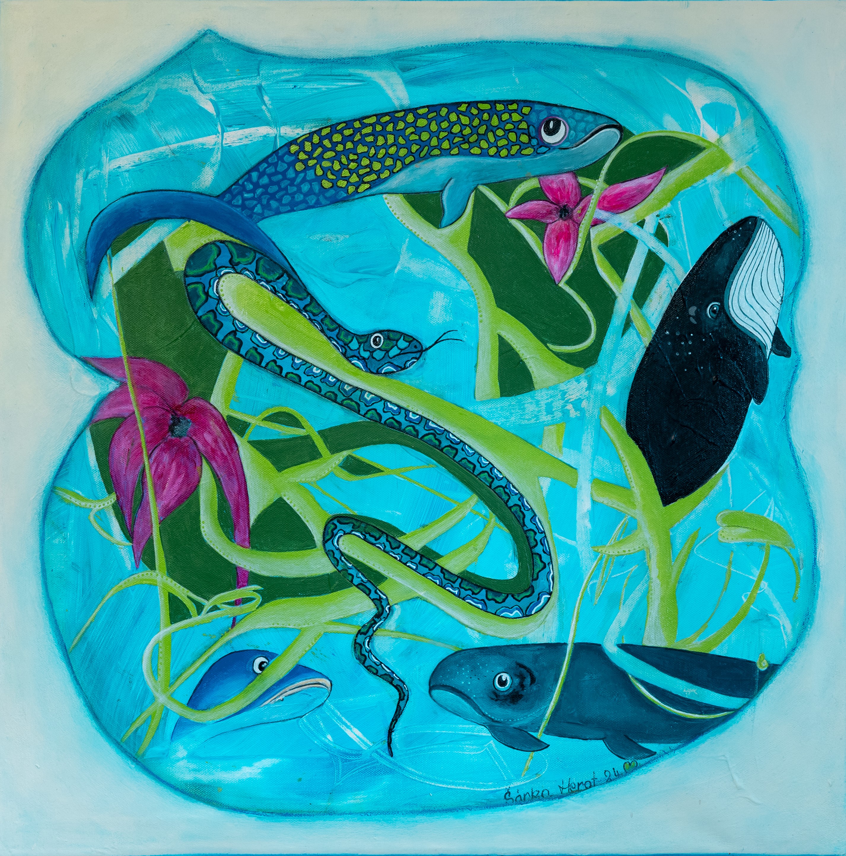 DIE BLASE - Acryl auf Leinwand, 60760 cm, Fr. 600