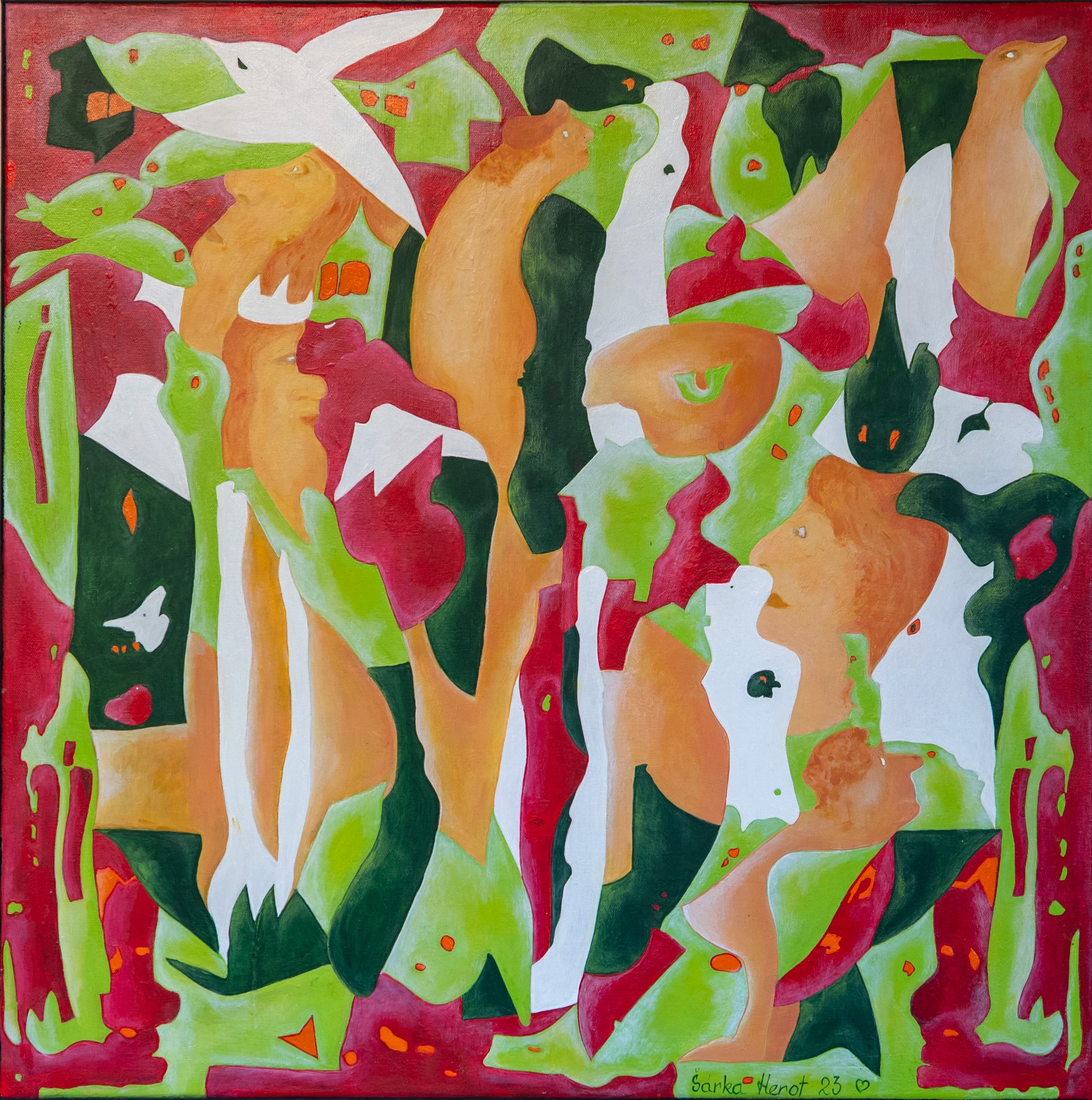 WUNDER DER WELT - Acryl auf Leinwand, 70/70 cm, Fr. 2'200